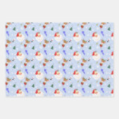Kerstman en rendierKerstmis Inpakpapier Vel (Voorkant 2)