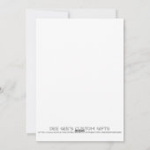 Kerstman en rode rozen feestdagenkaart (Achterkant)