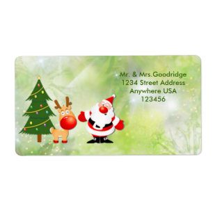 Kerstman en Rudolf Etiket