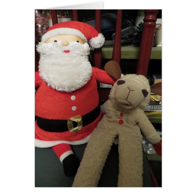 Kerstman en schapen (Voorkant)