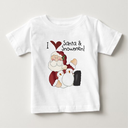 Kerstman en Sneeuwmannen T-shirts en geschenken (Voorkant)