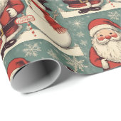 Kerstman en sneeuwpop cadeaupapier (Rol Hoek)