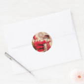 Kerstman en Snowman Envelope Seal Ronde Sticker (Envelop)