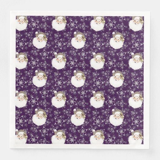  Kerstman en sterren Servet (Voorkant)