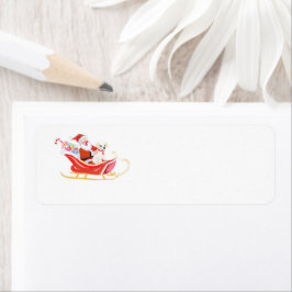 Kerstman en vrienden etiket