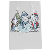 kerstman en vrienden medium cadeauzakje (Voorkant)