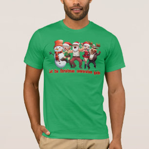 Kerstman en vrienden t-shirt