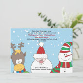 Kerstman en vrienden vakantie bewegende aankondigi menu (Staand voorkant)