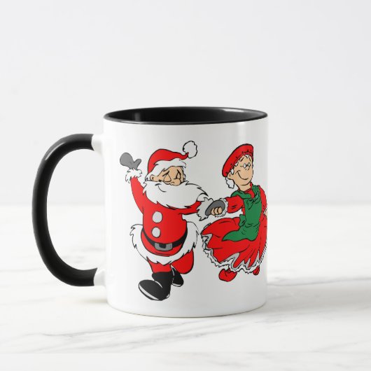 Kerstman en vrouw mok (Links)