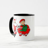 Kerstman en vrouw mok (Voorkant links)