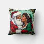 Kerstman en vrouw zoete kerst kussen (Achterkant)