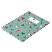 Kerstman en zijn cadeaus. Aangepaste naam Notitieboek (Linkerzijde)