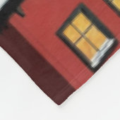 Kerstman en zijn slee fleece deken (Hoek)