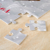 kerstman en zijn slee kerstmis legpuzzel (Zijkant)