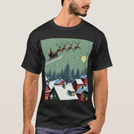 Kerstman en zijn slee t-shirt