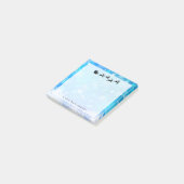 Kerstman en zijn vliegende rendierkerst post-it® notes (Schuin)