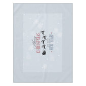 Kerstman en zijn vliegende rendierster Silhouette Tafelkleed (Voorkant)