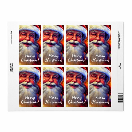 kerstman etiket (Full Sheet)