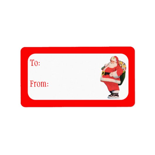 kerstman etiket (Voorkant)