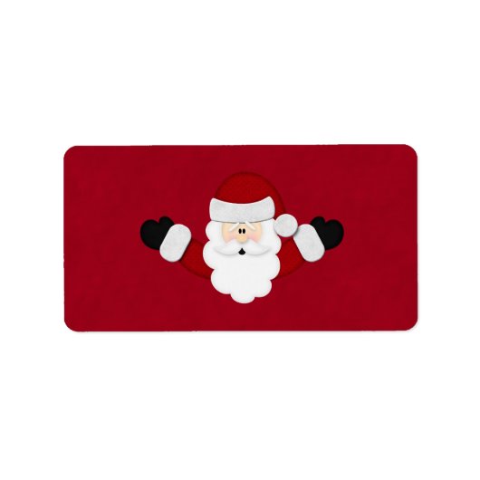 kerstman etiket (Voorkant)