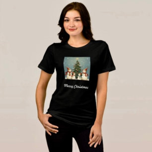 Kerstman Familie Kerst Collectie Tri-Blend Shirt