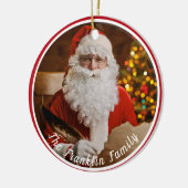  kerstman familie personaliseren keramisch ornament (Links)