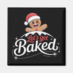 Kerstman Familie van Gemberkoek Mannetjes Laten we Magneet