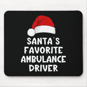Kerstman favoriete ambulancechauffeur grappig muismat