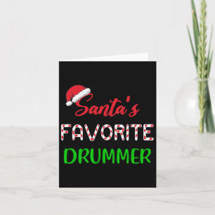 Kerstman Favoriete Drummer Gift Fun Drum Christmas Kaart