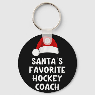 Kerstman Favoriete hockeycoach Funny Xmas Sleutelhanger