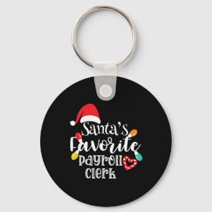 Kerstman Favoriete Payroll Klerk Kerstverlichting  Sleutelhanger