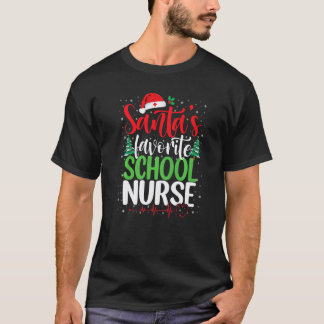 Kerstman Favoriete Schoolverpleegster Kerstman Ver T-shirt