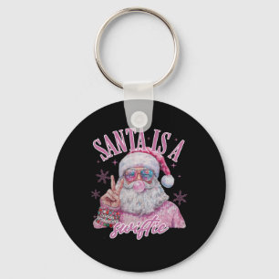 Kerstman Favoriete Swifty Vrolijke Kerstmis Groovy Sleutelhanger