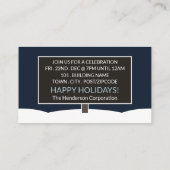 Kerstman feestbord, Kerstfeest ticket Informatiekaartje (Achterkant)