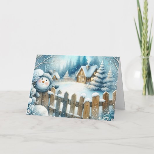 Kerstman Feestdagen Kaart (Voorkant)