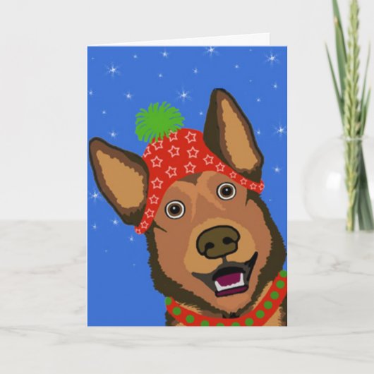 kerstman feestdagen kaart (Voorkant)