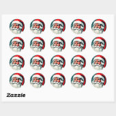  kerstman Feestdagen Ronde Sticker (Vel)