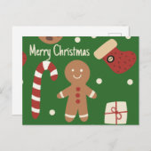 kerstman feestdagenkaart (Voorkant / Achterkant)