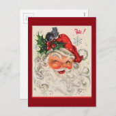  kerstman feestdagenkaart (Voorkant / Achterkant)