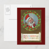 Kerstman Feestdagenkaart (Voorkant / Achterkant)