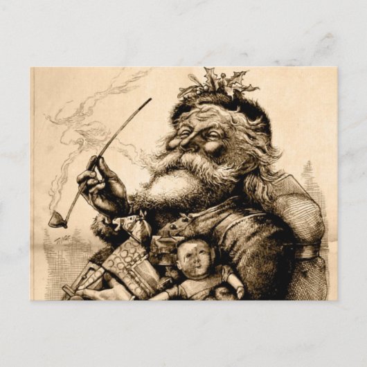  kerstman feestdagenkaart (Voorkant)