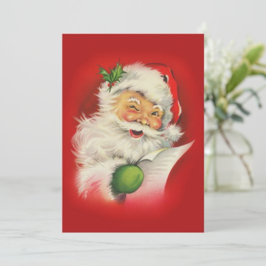 kerstman feestdagenkaart (Staand voorkant)