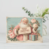  kerstman feestdagenkaart (Staand voorkant)