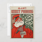  kerstman feestdagenkaart (Voorkant / Achterkant)