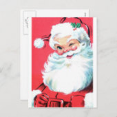  kerstman feestdagenkaart (Voorkant / Achterkant)