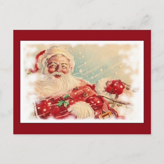  kerstman feestdagenkaart (Voorkant)