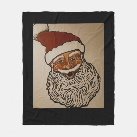 kerstman fleece deken (Voorkant)