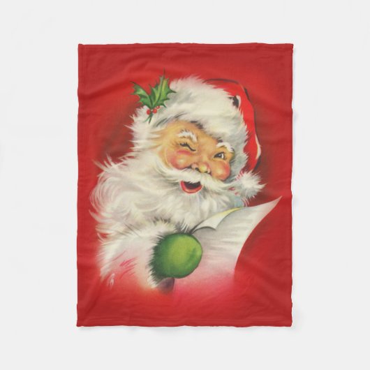 kerstman fleece deken (Voorkant)