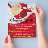 Kerstman-folder voor Kinderenfonds Flyer (Hand)