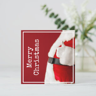 Kerstman Foto Typewriter Tekst Kerstmis Vintage Feestdagenkaart